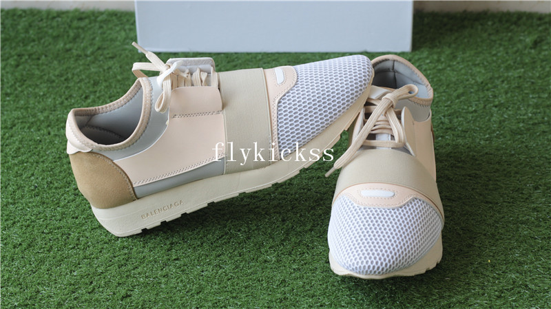 Balenciaga Race Runner Trainers Cream